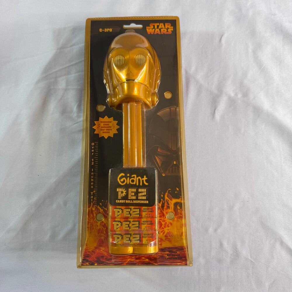Star Wars C-3PO Giant PEZ Candy Roll Dispenser Sealed 2005 Brand New 12" Talking
